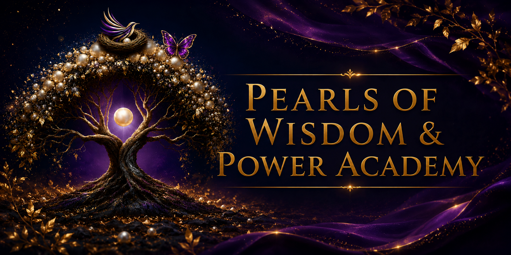 Pearls of Wisdom & Power Academy™️ official educational banner
